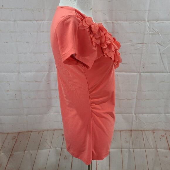 Cato orange/peach blouse with fringe on collar - Picture 7 of 14